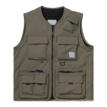 Fashion Multiple Pockets Mens Cargo Vest Mesh Lined Men's Work Wear